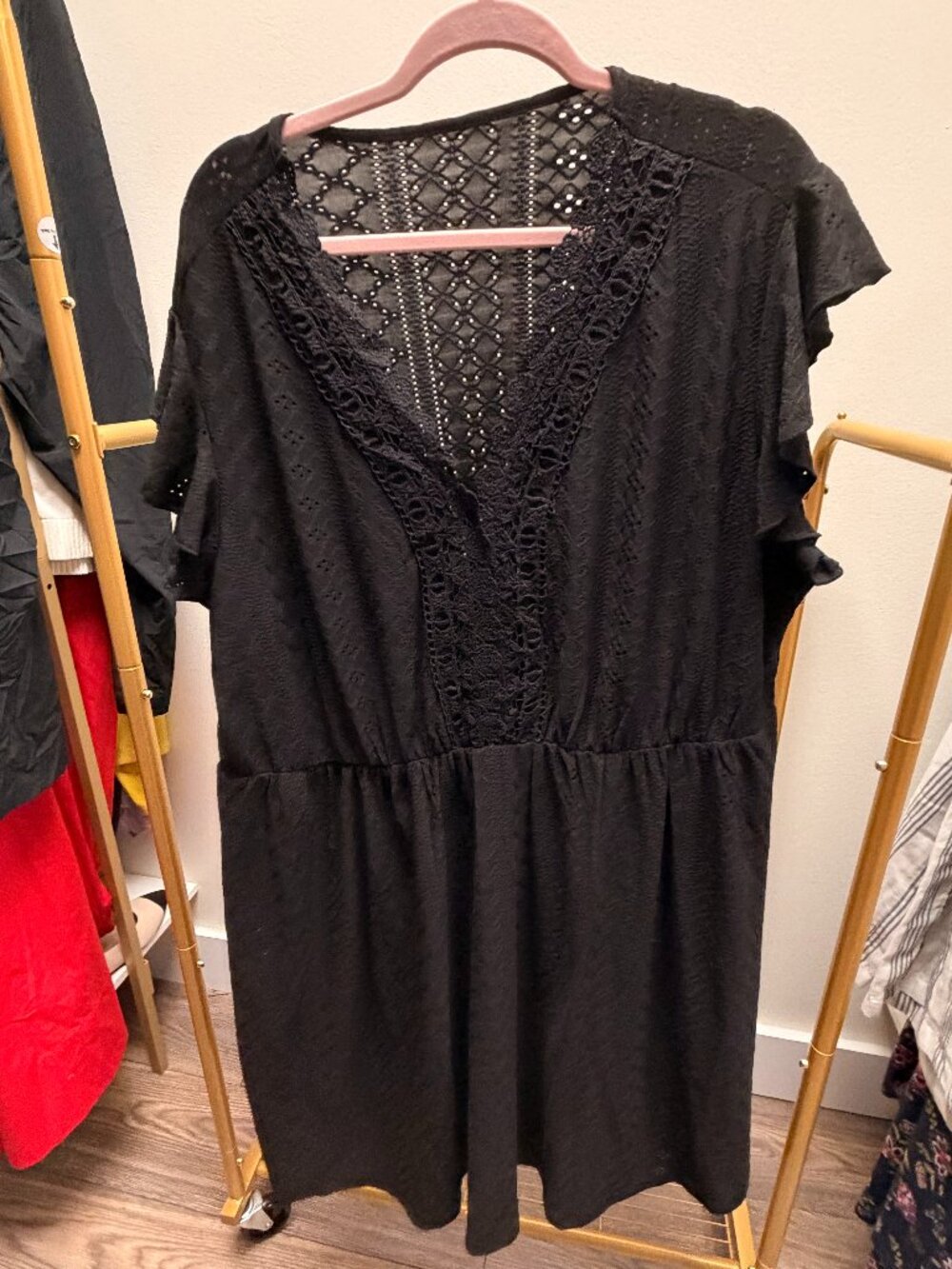 Amazon Ruffle Sleeve Mini Dress - Picture 2 of 2